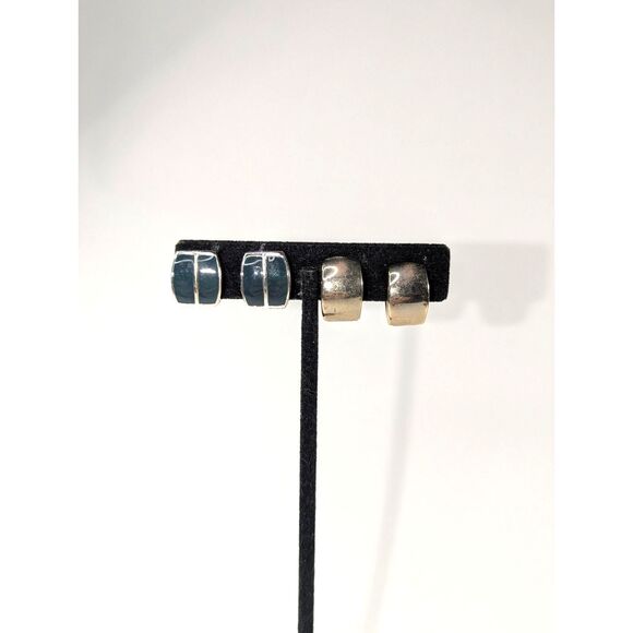 Set of Enamel Clip on Magnetic Earrings - Picture 2 of 10